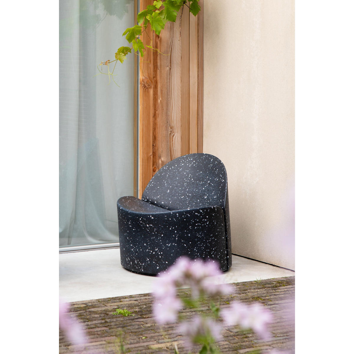 SESSEL Bloom Schwarz - Schieferfarben, Kunststoff (69/70/72cm) - Zuiver