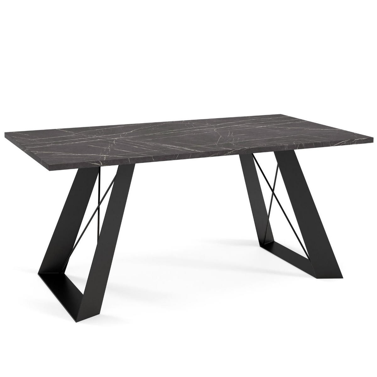 COUCHTISCH SATIS Schwarz 60x120x50 cm - Schwarz, Holzwerkstoff (120/60/50cm) - FURNLUX