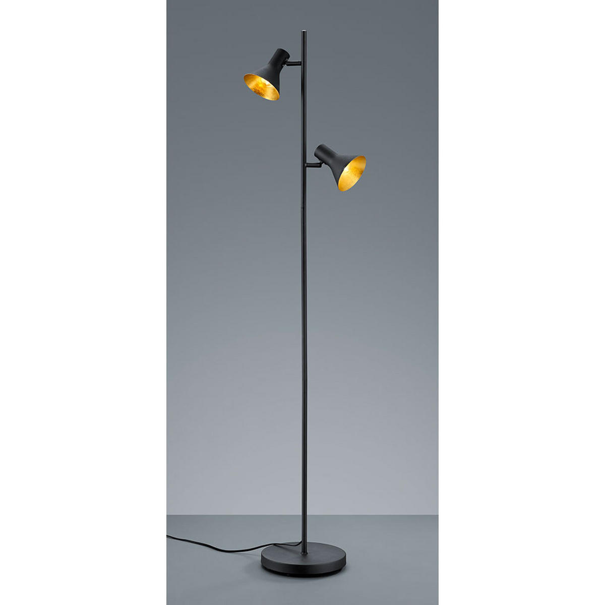 LED STEHLEUCHTE Nina Schwarz - Schwarz, Metall (23/33.5/144cm)