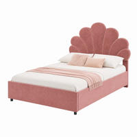 BETT mit hydraulischem Stauraum 90x200 cm Samt Rosa - Rot, Metall (90/200cm) - Beauniv