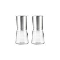 GEWÜRZMÜHLENSET Basic transparent-silber 2er Set - Transparent/Silberfarben, Glas/Metall (7/15/14cm) - Ritzenhoff Breker