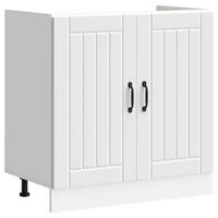 KÜCHENUNTERSCHRANK Lucca 80/46/81,5 cm aus Holzwerkstoff Weiß - Weiß, Holz (80/81.5/46cm) - vidaXL