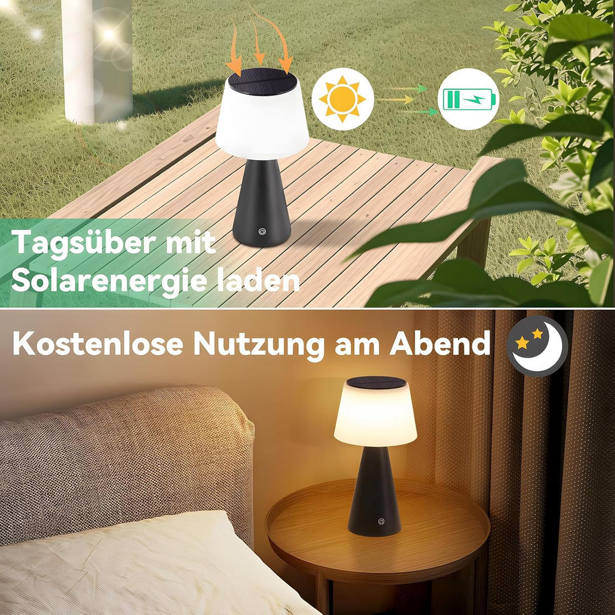 TISCHLEUCHTE Scheiner 13/23.9/13 cm - Schwarz, Metall (13/13/23.9cm) - ZMH