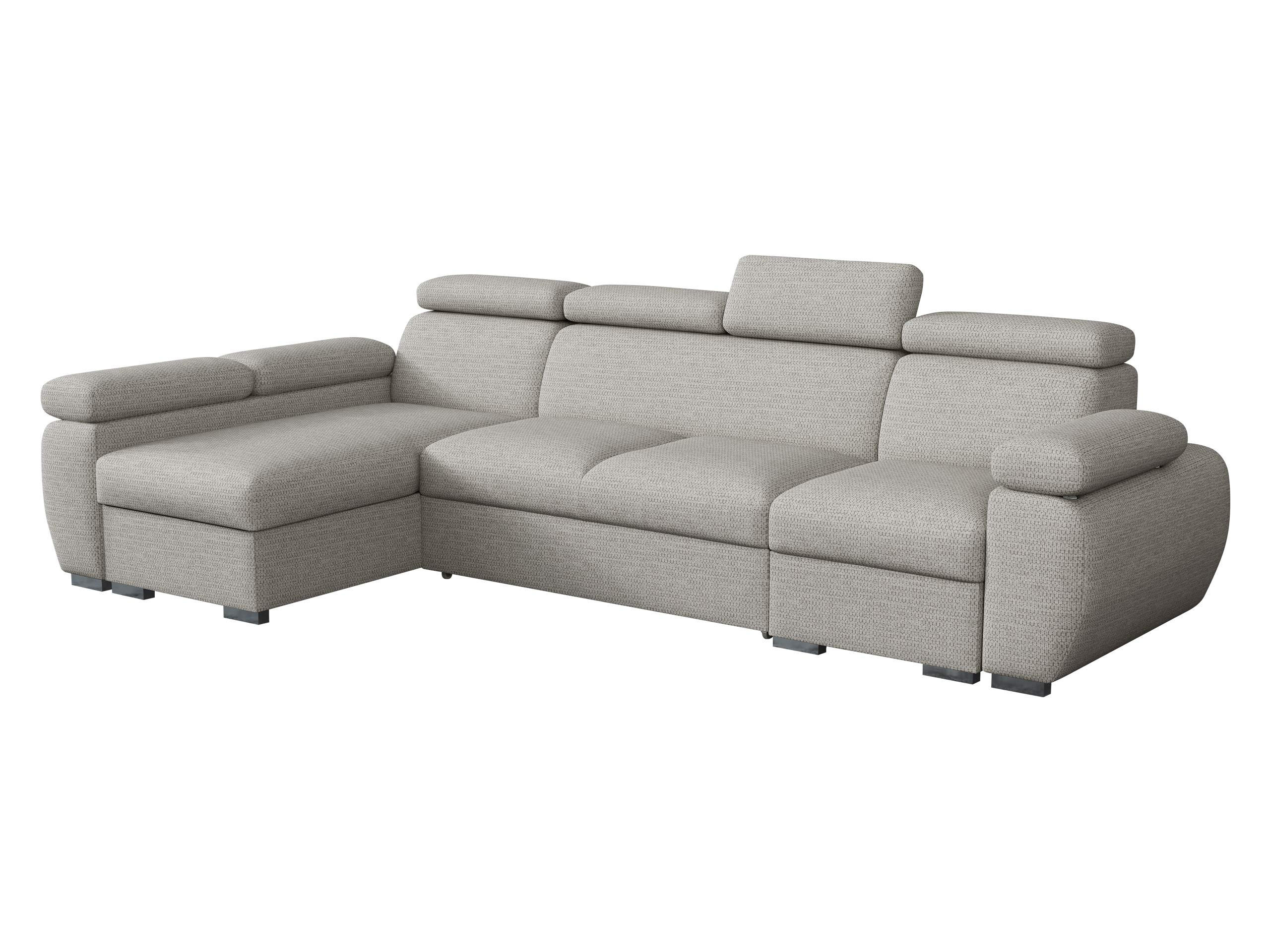 ECKSOFA Boston LCP, Seite: Links LCP+2R+1P(65) - Silberfarben, Holz/Textil (320/170cm) - MIRJAN24
