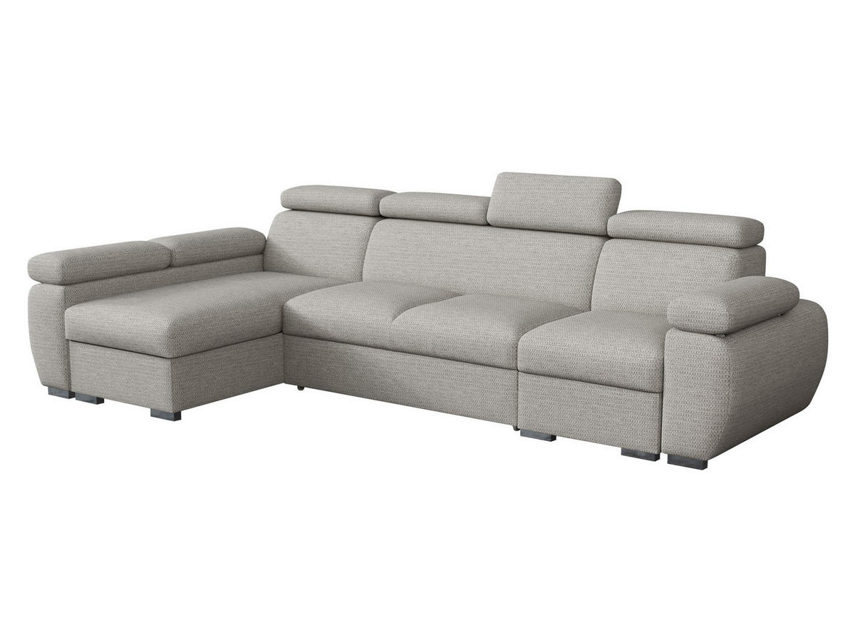 ECKSOFA Boston LCP, Seite: Links LCP+2R+1P(65) - Silberfarben, Holz/Textil (320/170cm) - MIRJAN24