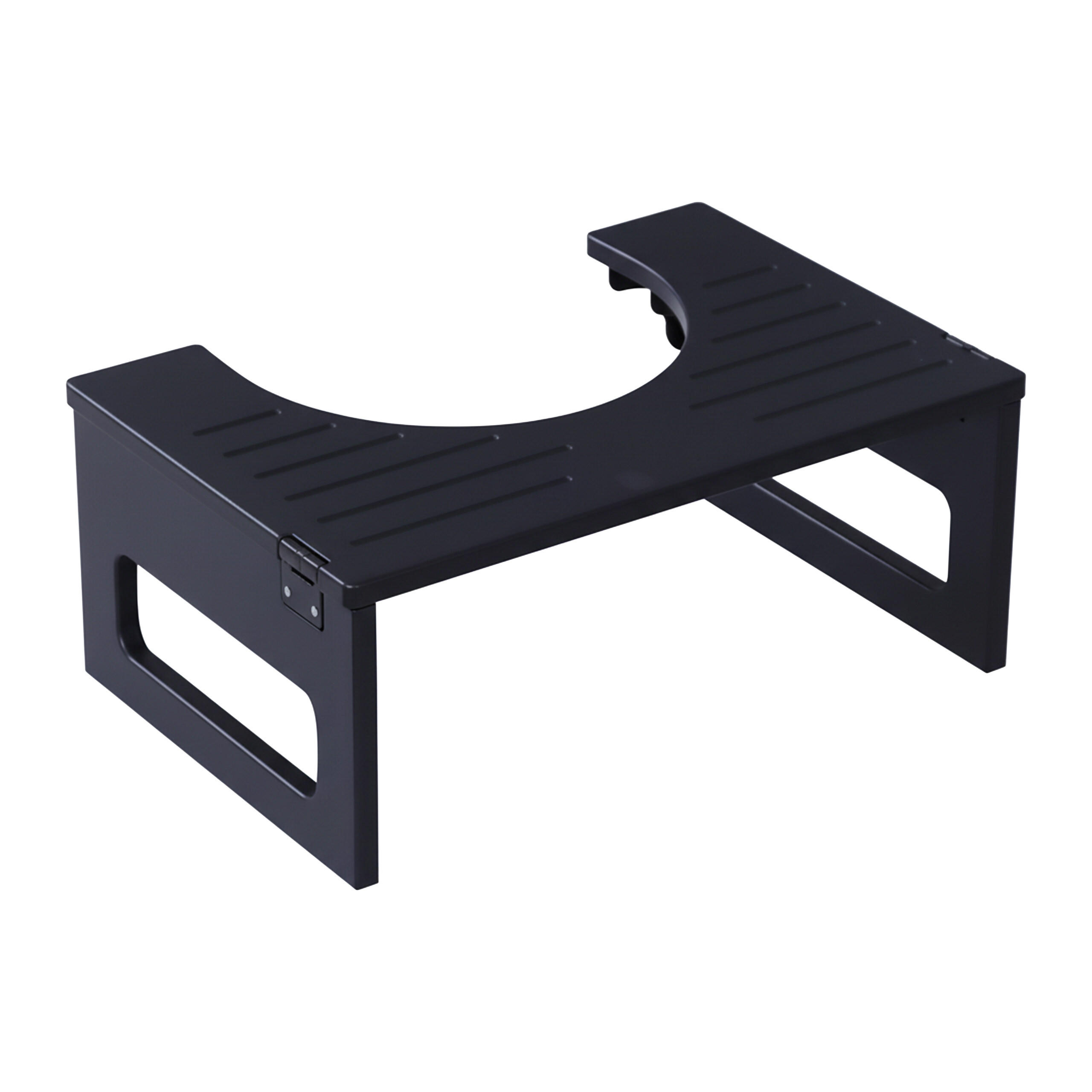 TOILETTENHOCKER - Schwarz, Holz/Kunststoff (43/18/27.5cm) - Relaxdays