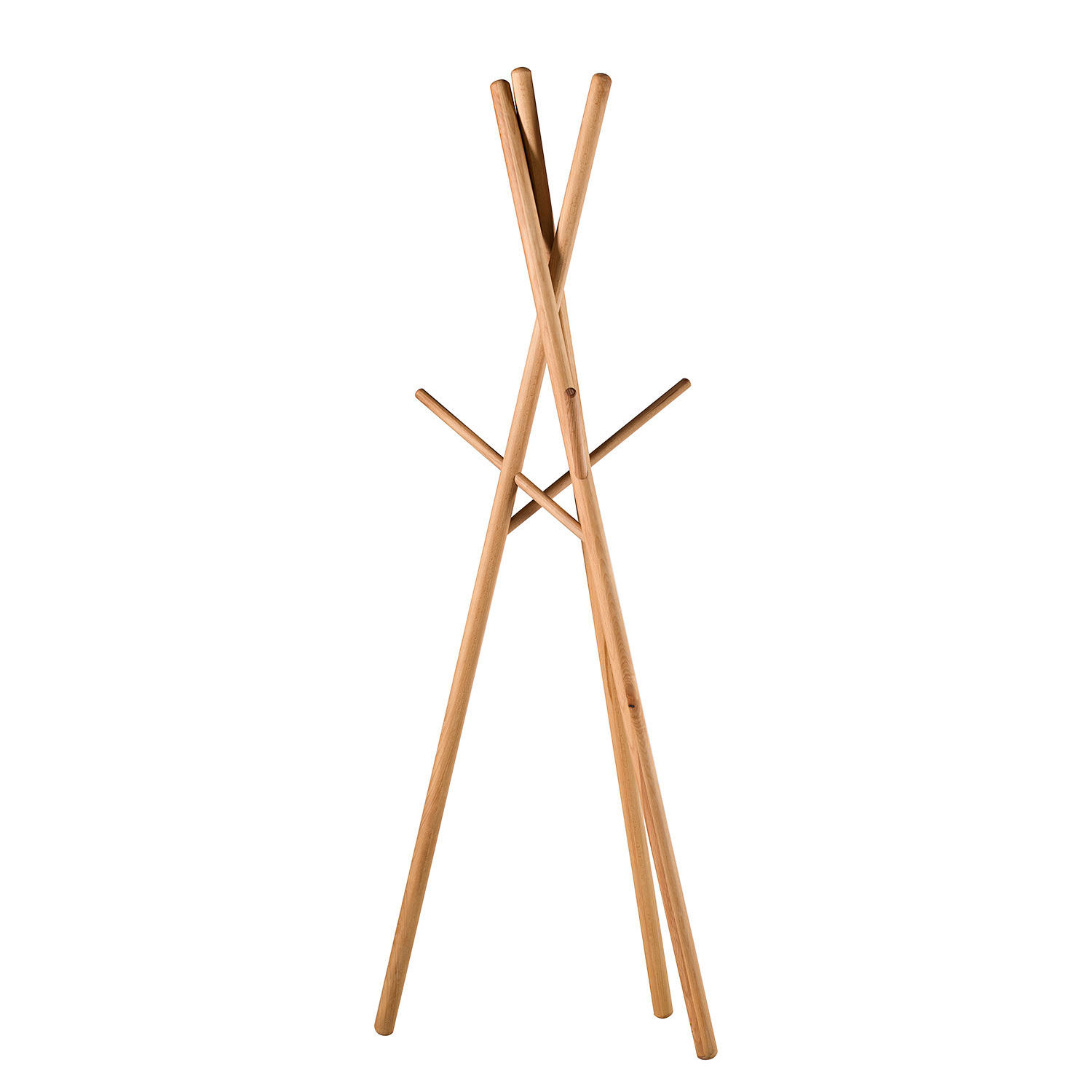 KLEIDERSTÄNDER - Buche massiv - Buchefarben, Holz (72/180/72cm) - home24
