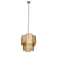 HÄNGELAMPE Loucas Gold 42/42/48cm - Goldfarben, Glas (42/42/48cm) - PTMD Collection