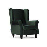 OHRENSESSEL MILES mit Armlehnen, grün - Grün, Holz/Textil (82/105/97cm) - KONSIMO®