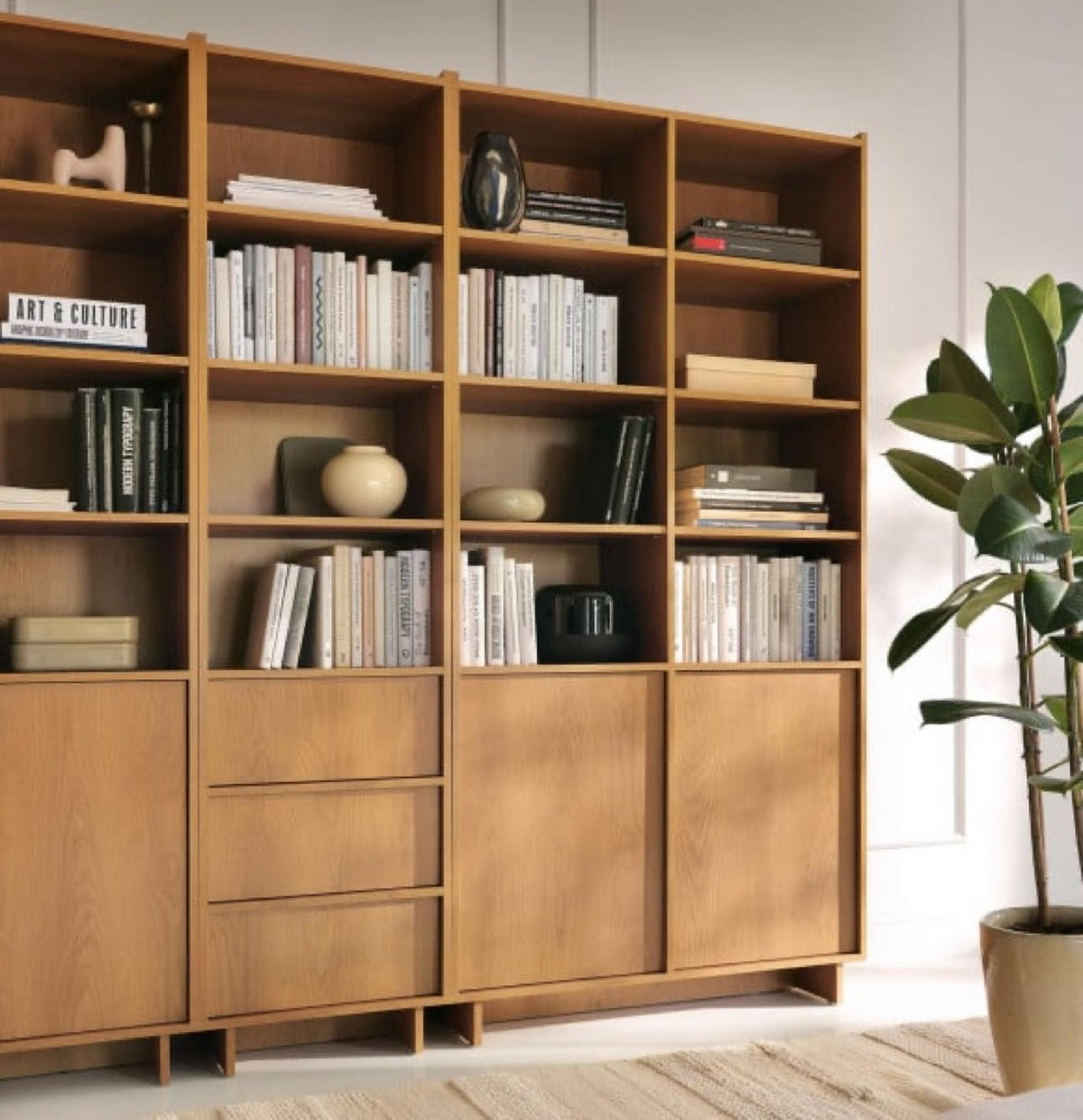 REGAL Eiche R98 98x39 cm Aus Holzwerkstoff Fuer Wohnzimmer - Eichefarben, Holzwerkstoff (98/201/39cm) - Sepro Meble