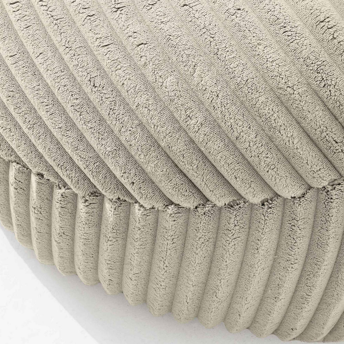 SITZSACK COSMO II aus Kordstoff, Creme - Creme, Textil (85/80/85cm) - KONSIMO®