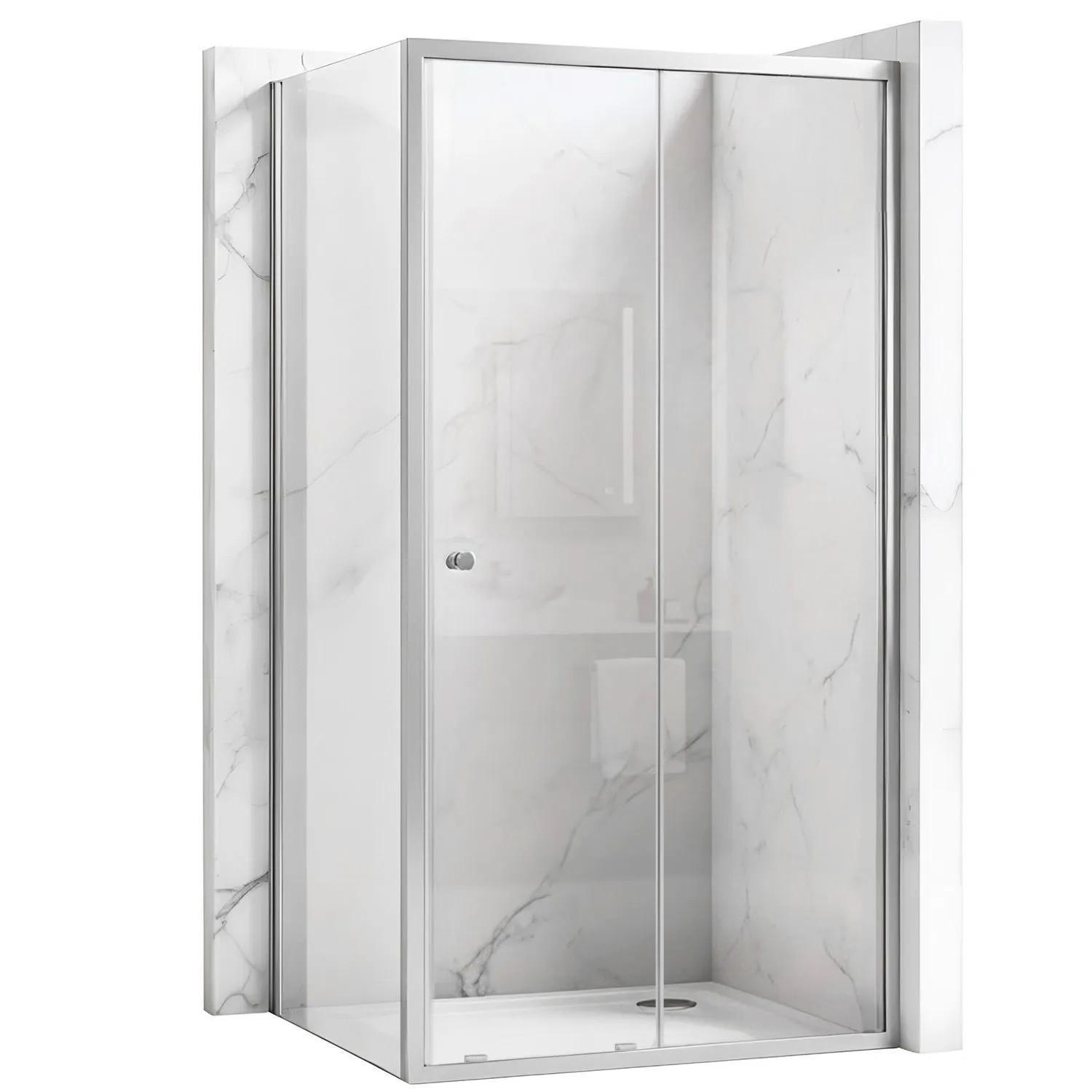 REA Duschkabine Chrom 100x190x100 cm