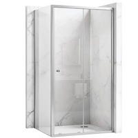 DUSCHKABINE Rea Primo Slide 100x100 Chrome - Chromfarben, Glas (100/100/190cm) - REA