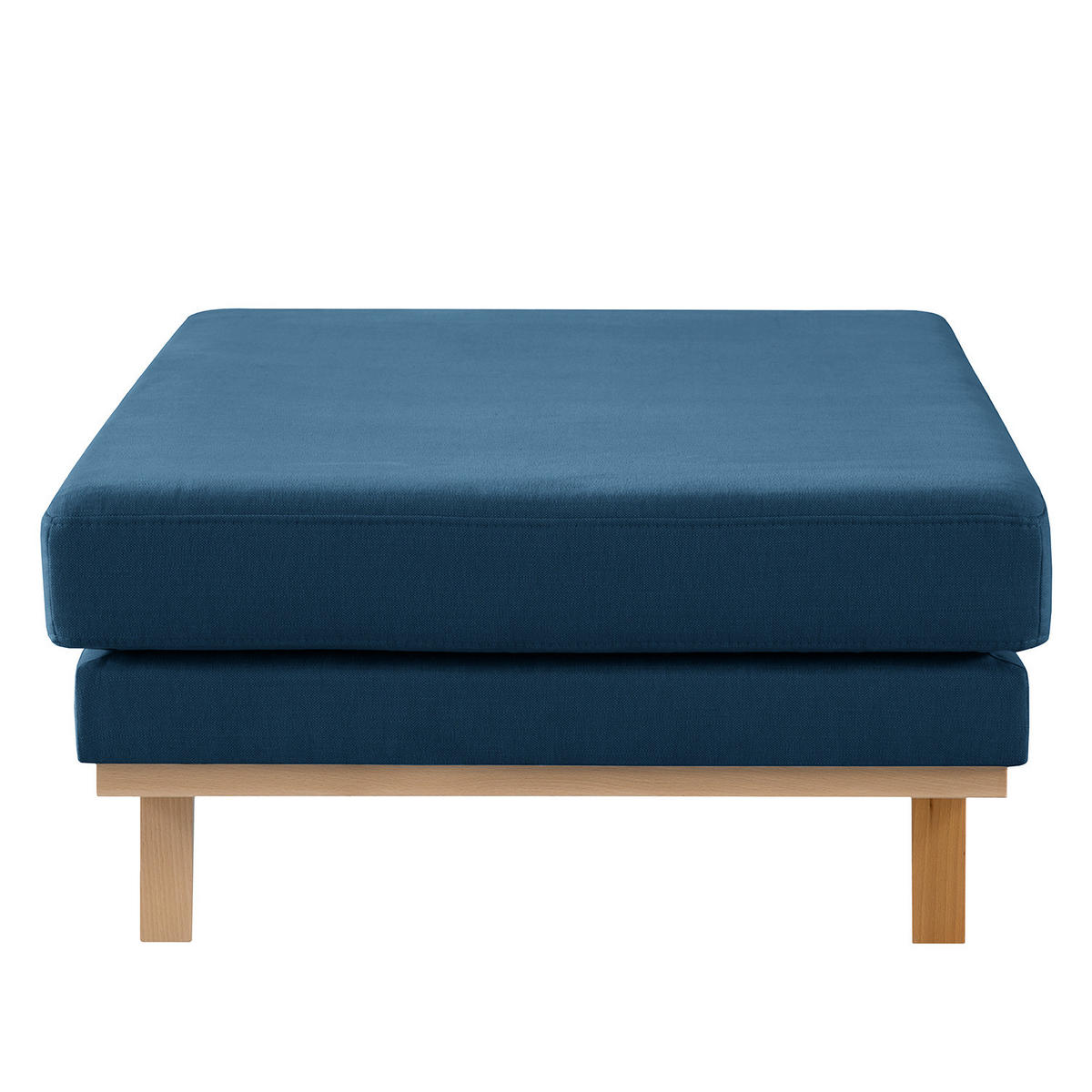 HOCKERBANK - Blau/Buchefarben, Buchenholz/Textil (180/43/81cm) - home24