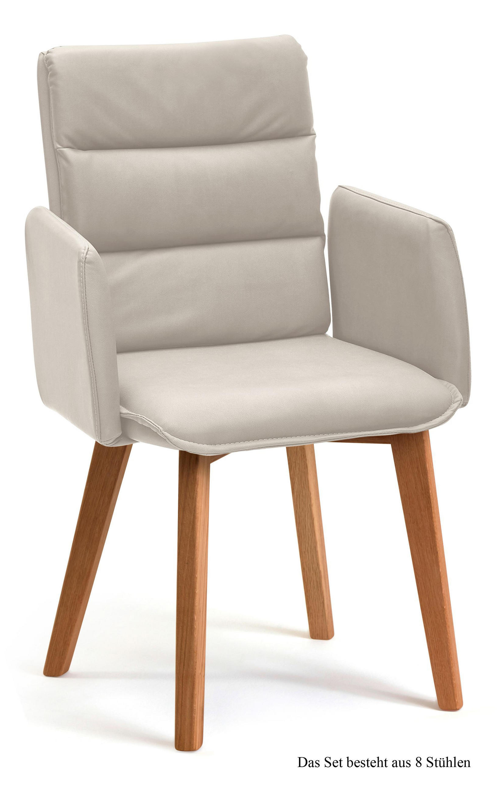 ARMLEHNSTUHL (8er-Set) Daritsa 52x92x60 Eiche geölt/Natur - Eichefarben/Naturfarben, Kunststoff (60/92/52cm) - 58aufmkessel