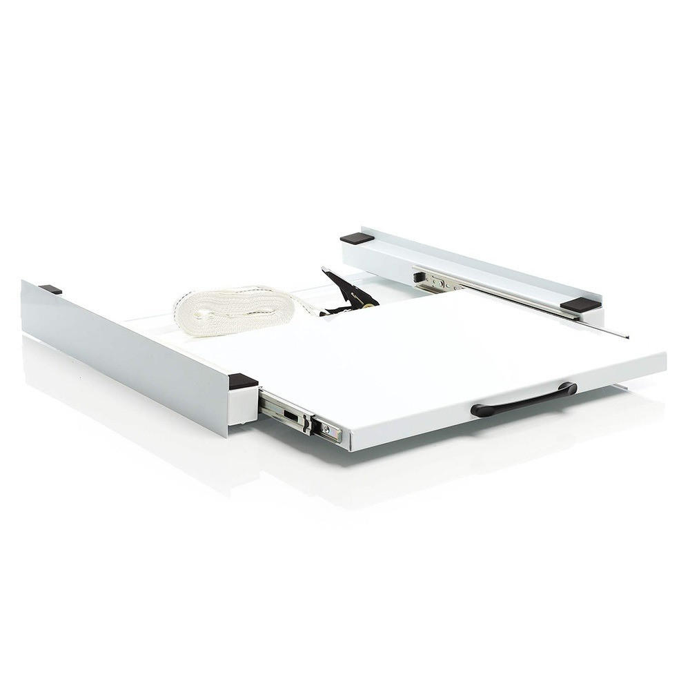 STAPELBAUSATZ für Waschmaschinen- und Trockner mit Auszugswanne - Weiß, Metall (55/7.5/60cm) - IVOL