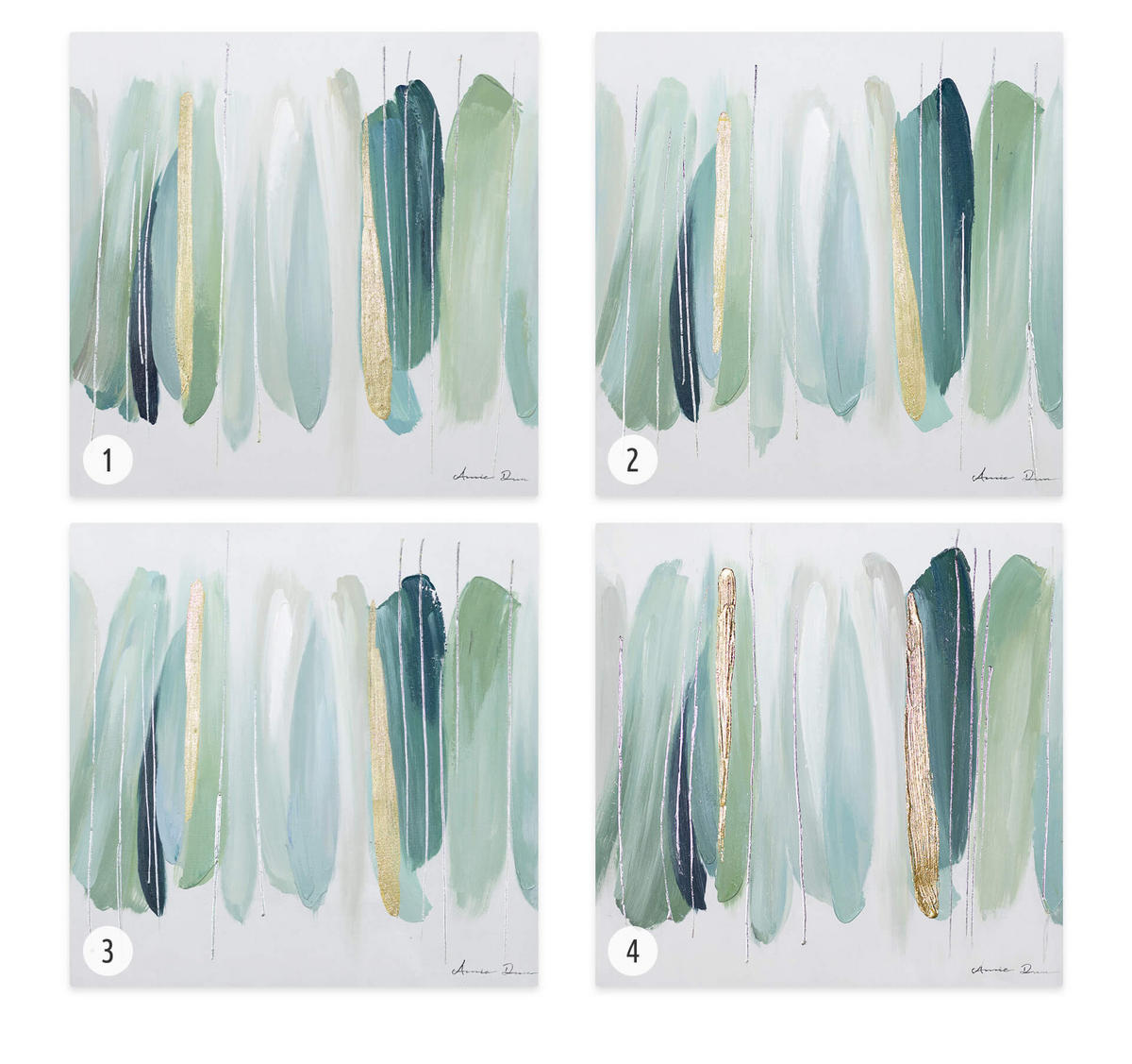 ÖLGEMÄLDE 60/60 cm - Grün, Holz/Textil (60/60cm) - KUNSTLOFT