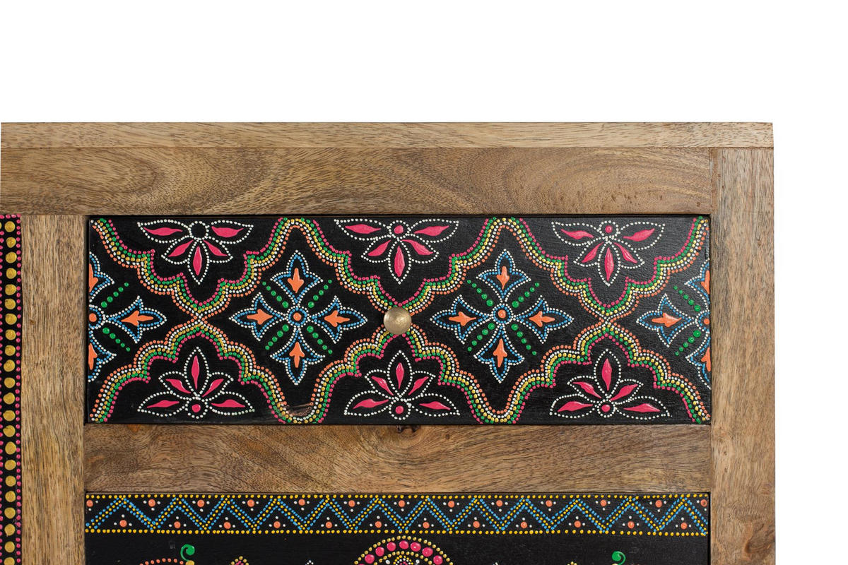 KONSOLE aus natürlichem und mehrfarbigem Mangoholz - Braun, Holz (35/79/88cm) - Giner y Colomer