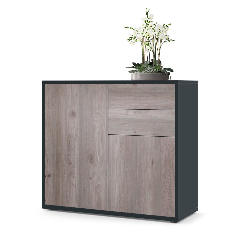 Vladon Kommode Silbereichen 79x74x36 cm