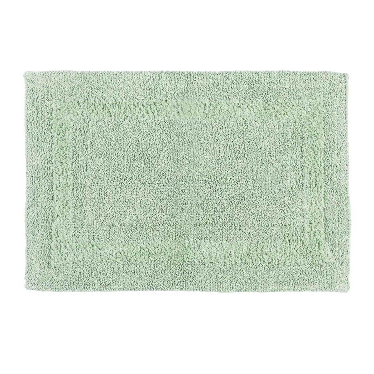 BADEMATTE 70/120 cm, 100% Baumwolle, wendbar - Salbeigrün, Textil (70/120cm) - Homescapes