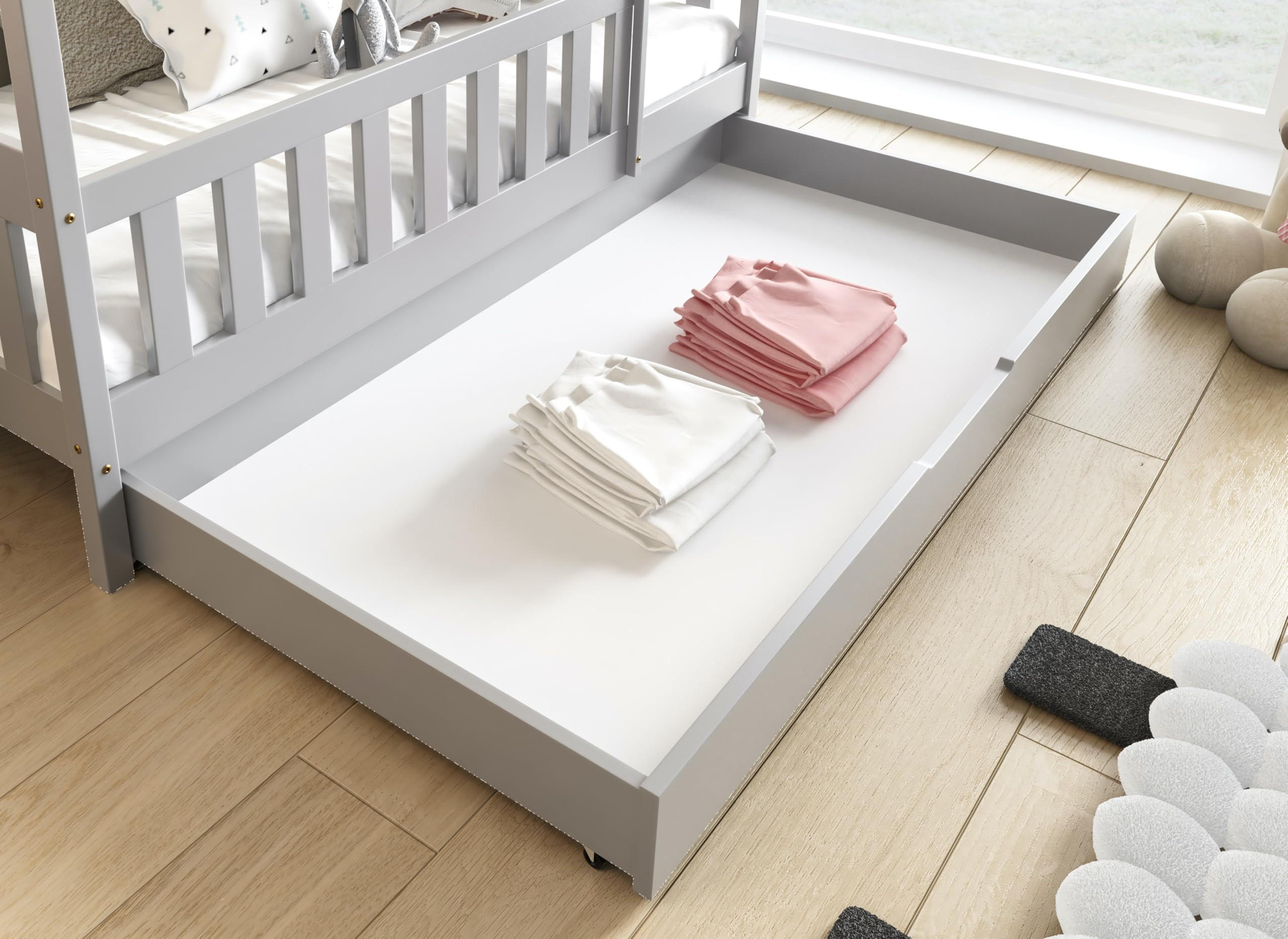 Thumbnail - Venasi Möbel Hausbett, Weiß, Holz, 80x125x160 cm, Kinder- & Jugendzimmer, Kindermöbel, Kinderbetten, Hausbetten