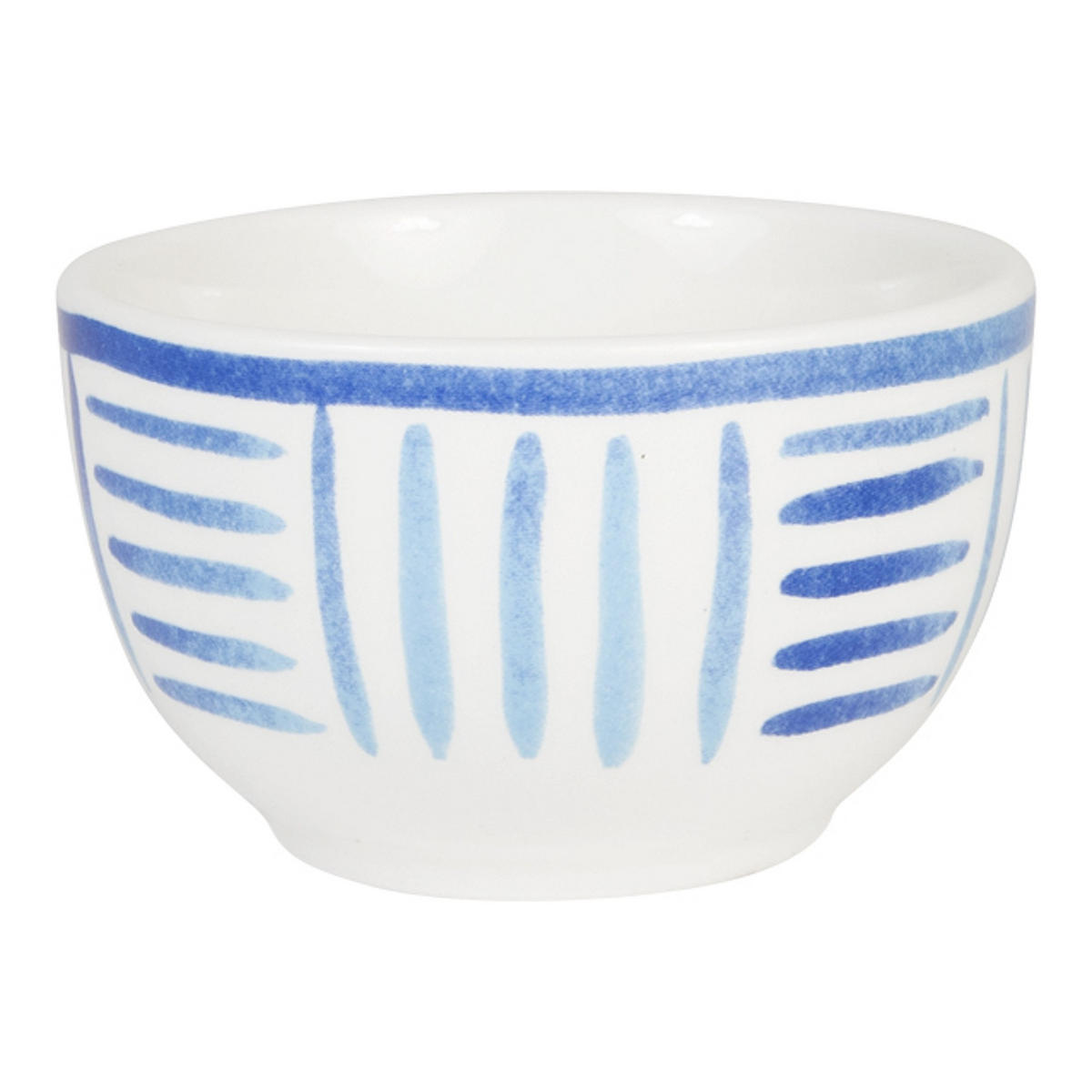 SCHALE Blaue Streifen in Blau - 8cm - Blau, Keramik (8.7/5.5/8.7cm) - Blond Amsterdam