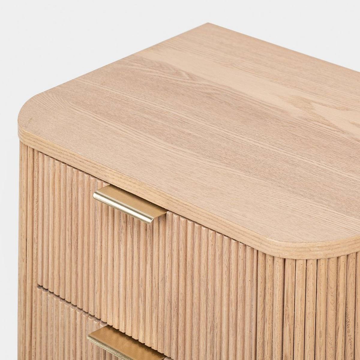 NACHTTISCH 2 SCHUBLADEN Mina Natürlich 40 cm x 62 cm - Naturfarben, Holzwerkstoff (40/62/30cm)