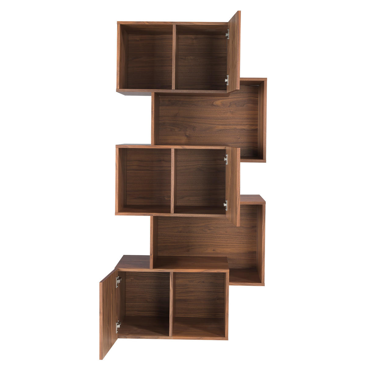 REGAL Walnuss 85/40/181 cm - Walnussfarben, Holz (85/181/40cm) - ANGEL CERDA