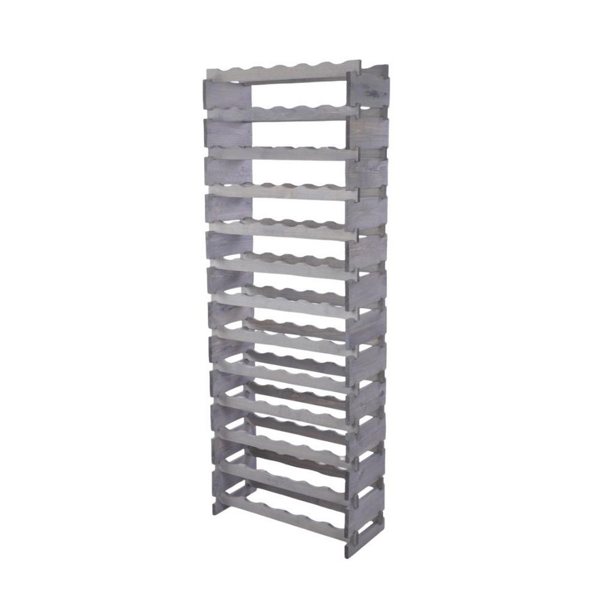WEINREGAL VINOTECA FLEX PRO HxBxT 177x65x28cm 78 Flaschen auf 13 Ebenen Grau - Grau, Holz (65/177/28cm) - PROREGAL