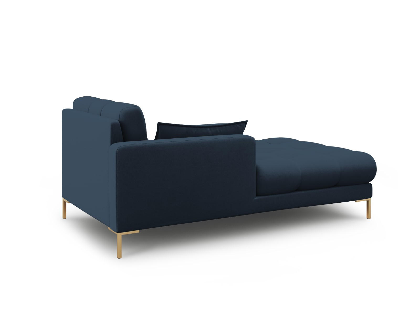 CHAISELONGUE links Mamaia aus strukturiertem Stoff blau - Blau, Textil (102/75/185cm) - Micadoni