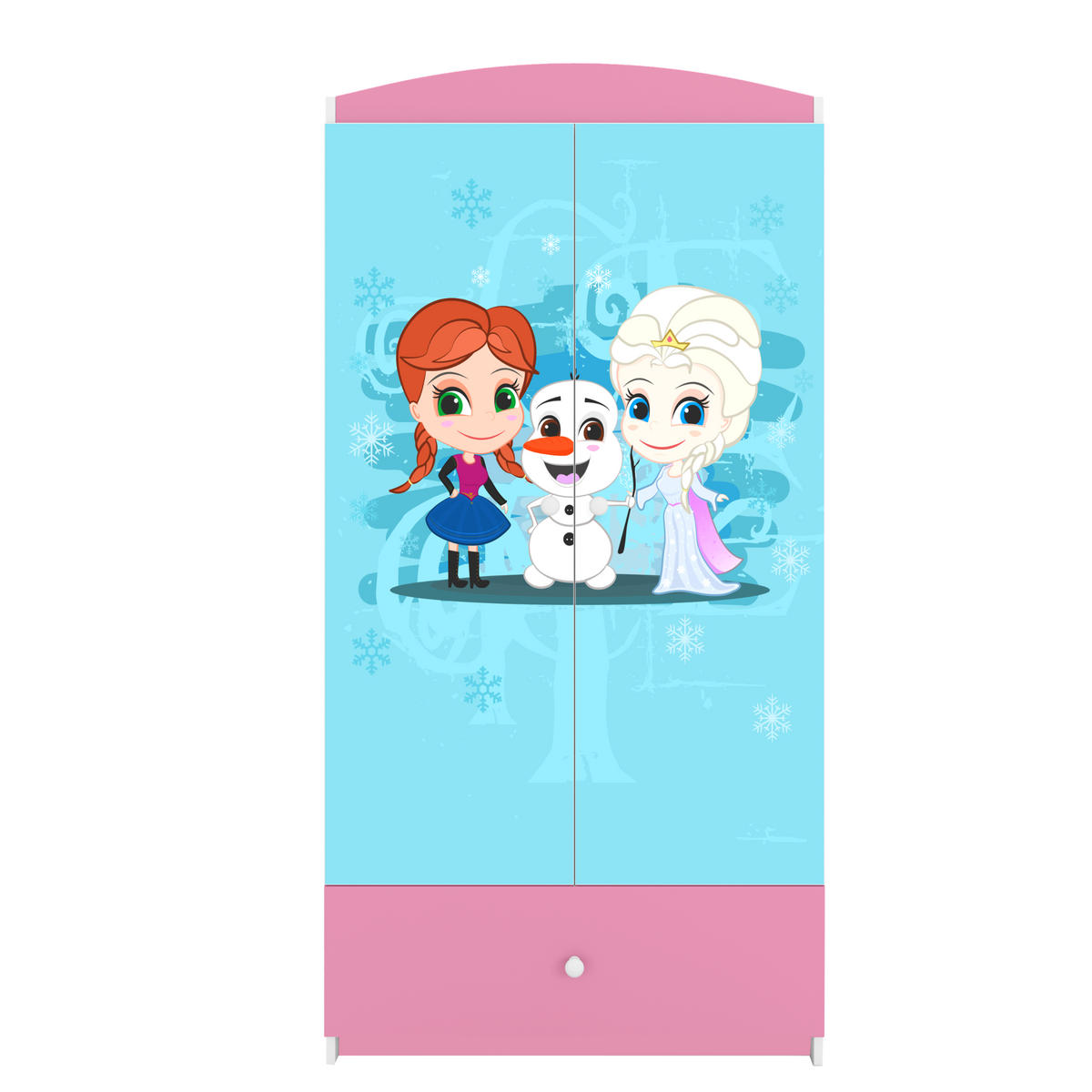 KINDERKLEIDERSCHRANK Eisberg 90/175/52 - Hellrosa, Holzwerkstoff (90/175/52cm) - Kocot Kids