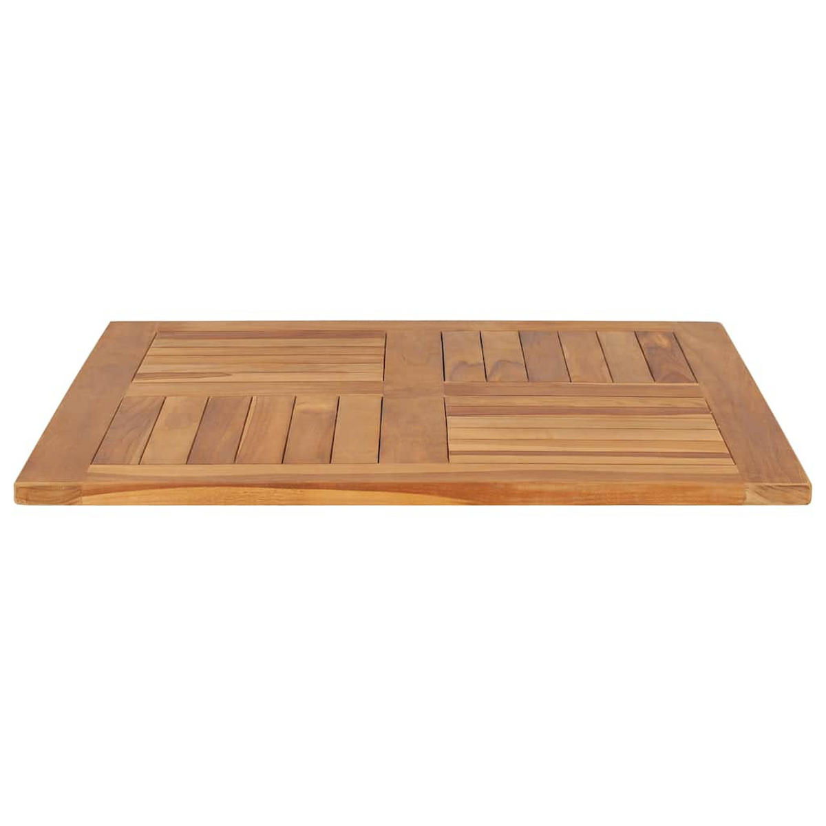 TISCHPLATTE Massivholz Teak Quadratisch 80/80/2,5 Cm - Braun, Holz (80/80/2.5cm) - vidaXL
