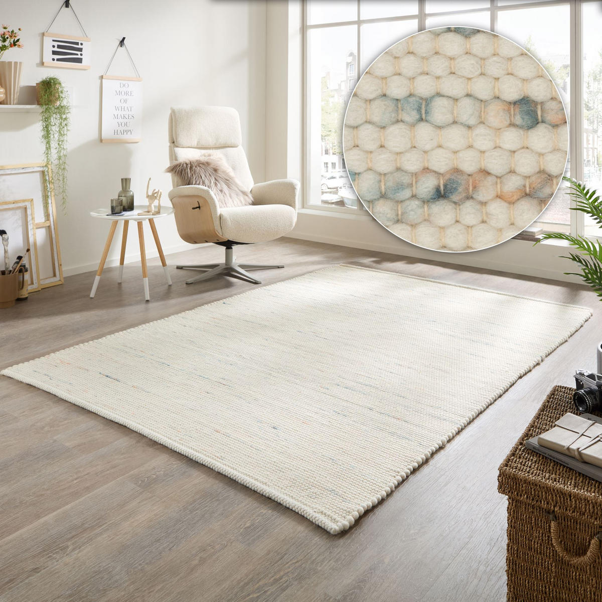 HANDWEBTEPPICH Atlas 40x60 cm - Pastellgrün, Textil (40/60cm) - Rug and Roll