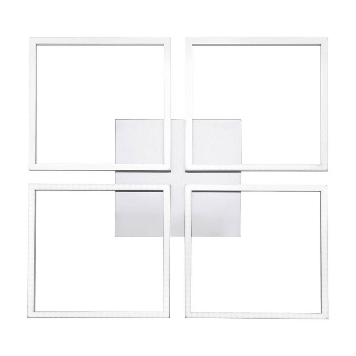 LED DECKENLEUCHTE Stahlfarben Silber - Silberfarben, Metall (52.5/52.5/5.3cm)