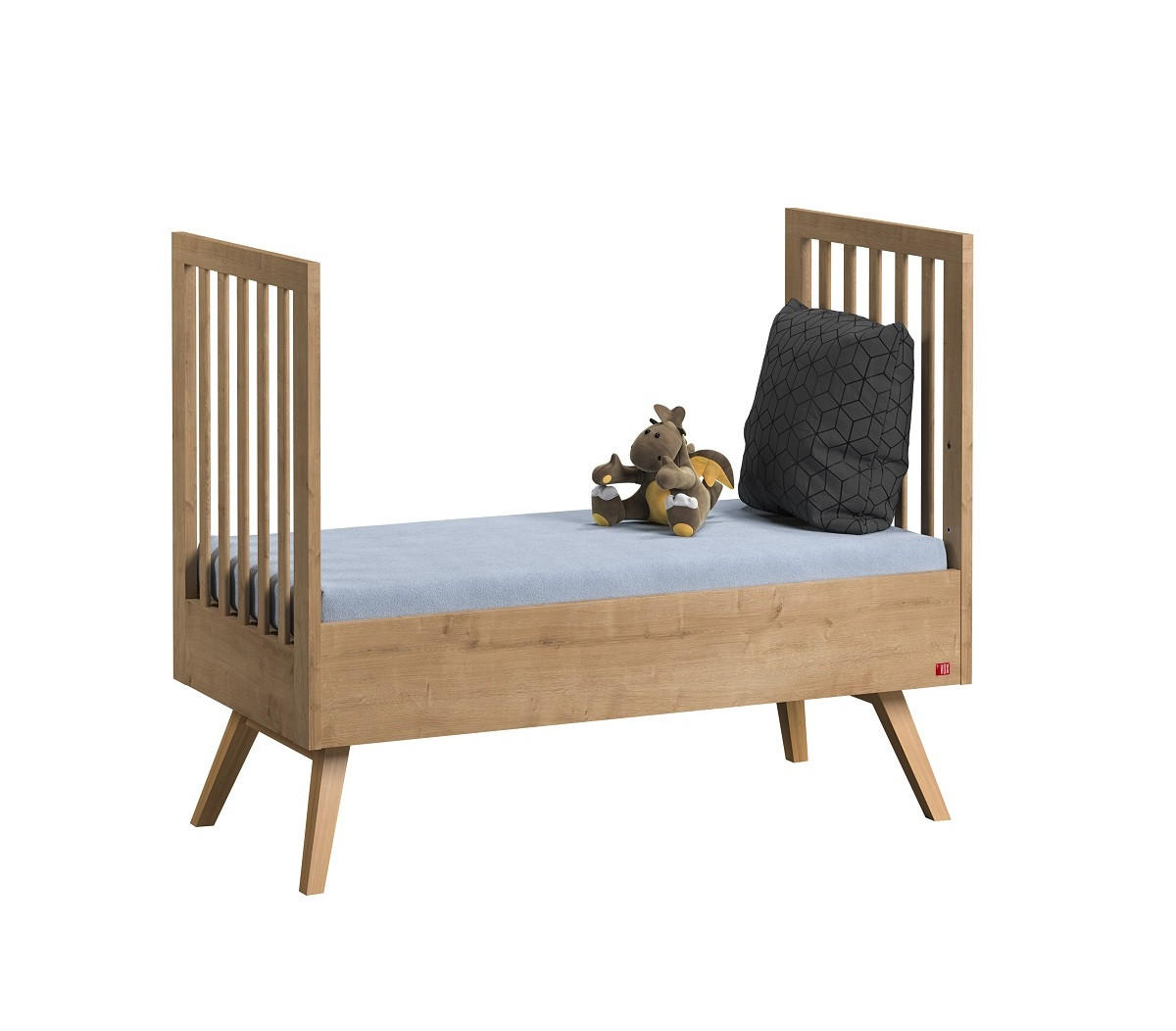 BABYZIMMER Set Nicole 4-teilig - Eiche - Eichefarben, Holzwerkstoff (100/208/58cm) - QMM TraumMöbel