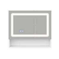 WASCHTISCHKOMBI 80/17/70 cm Weiß mit LED-Beleuchtung und Soft-Close-Funktion - Weiß, Holz/Holzwerkstoff (17/70/80cm) - Oxeza