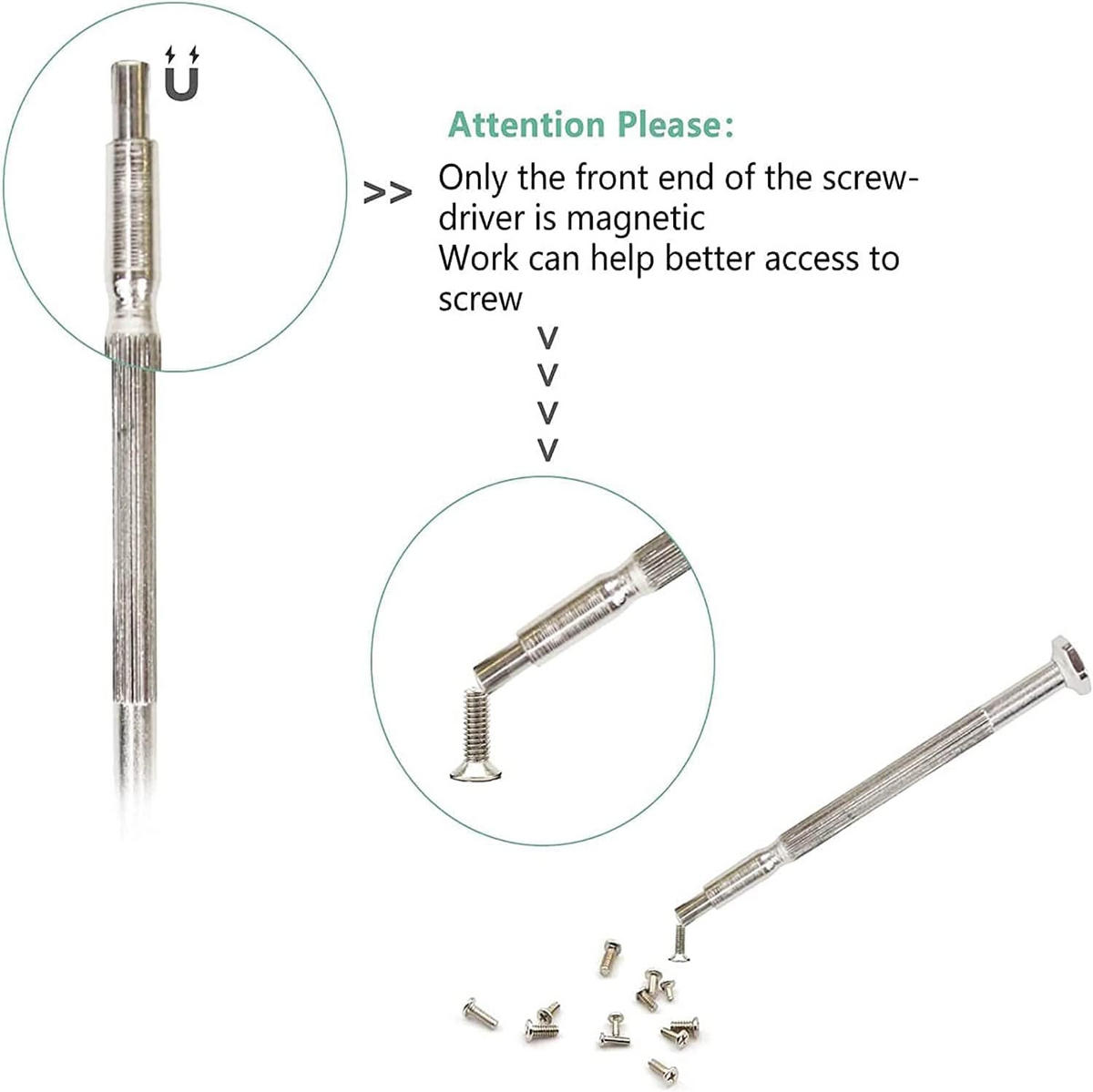 SCHRAUBENDREHER-SET – 11-teilig – zur Reparatur von Brillen und Uhren - Silberfarben, Metall (11.7/7/1cm) - DCA