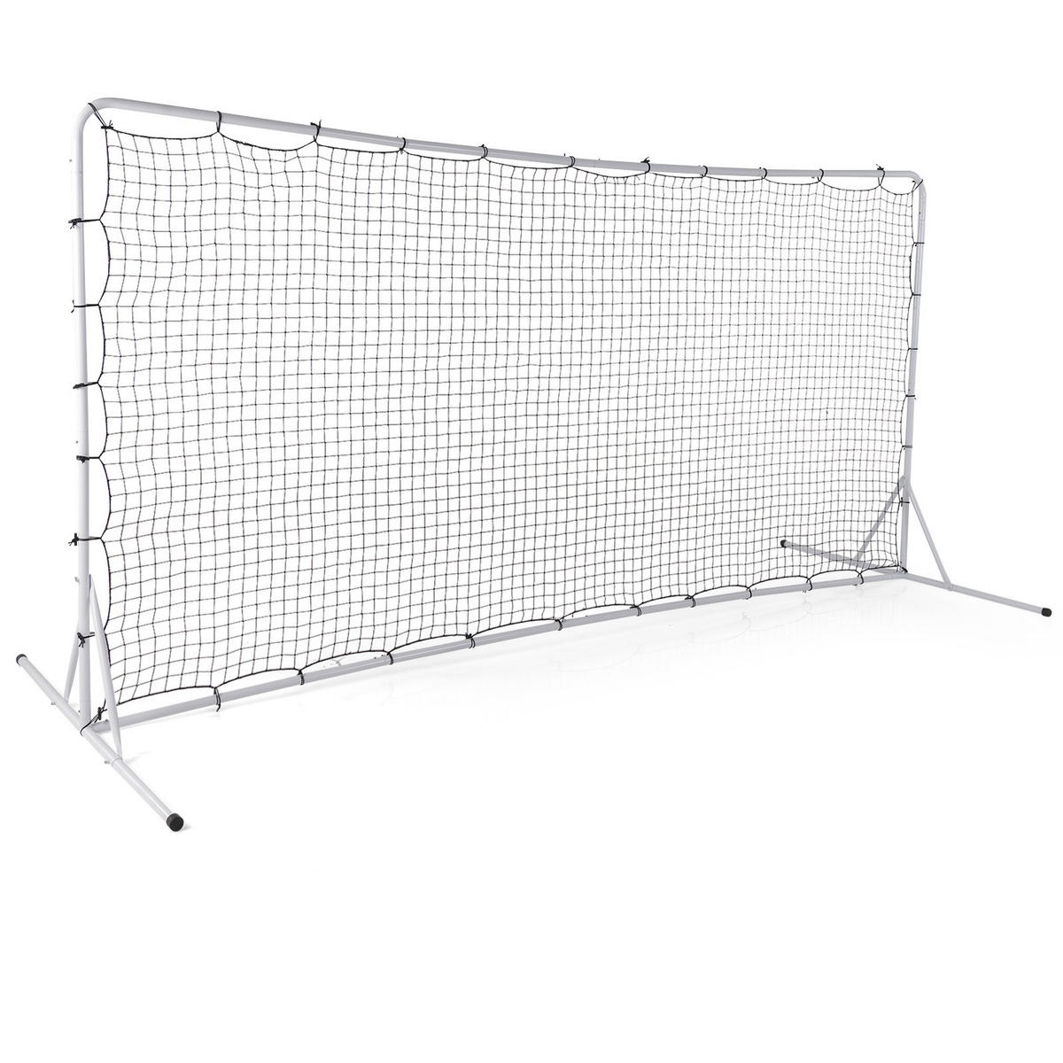 FUBBALLTOR Weiß - Weiß, Metall (151/183/373cm) - COSTWAY