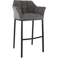 BARHOCKER Damaso Cordbezug 110x64x48 cm taupe - Taupe, Metall (64/110/48cm) - furnicato