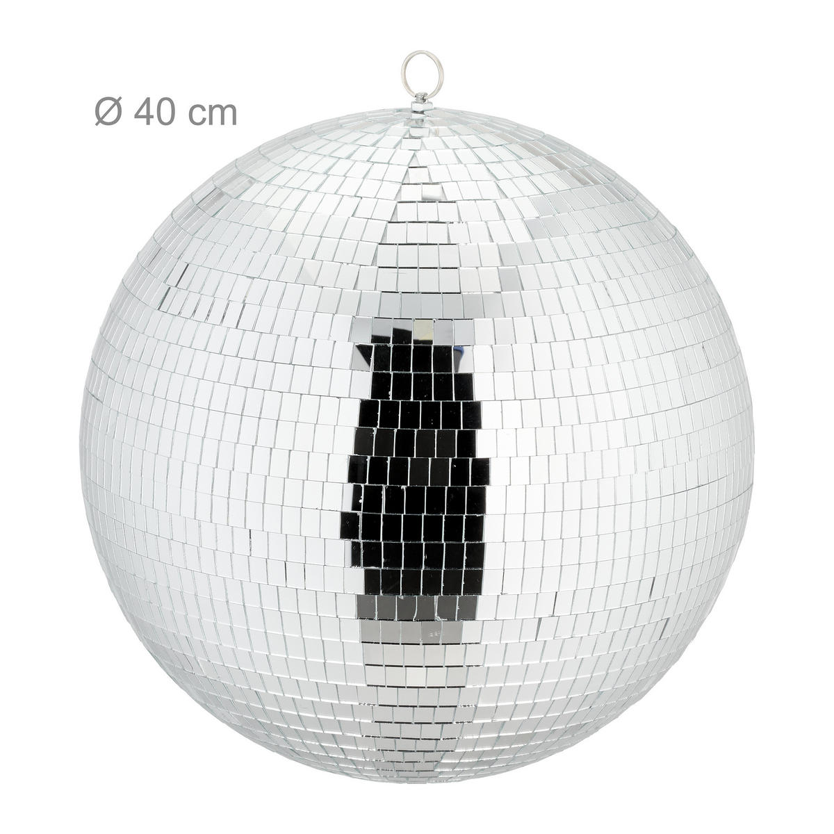 DISCOKUGEL - Silberfarben, Glas/Textil (40/44/40cm) - Relaxdays