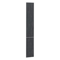 KÜCHENFRONT R-Line Schwarz Beton 29.6 x 196 cm Möbelfront für den Apothekerhochschrank - Schwarz, Holzwerkstoff (29.6/196/1.6cm) - Vicco