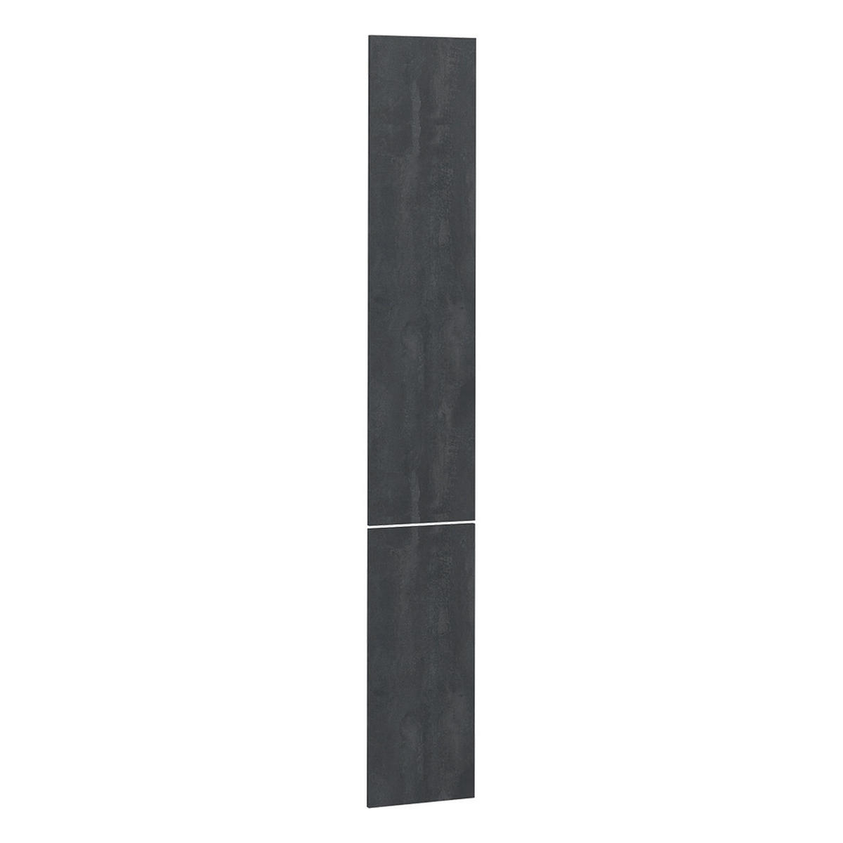 KÜCHENFRONT R-Line Schwarz Beton 29.6 x 196 cm Möbelfront für den Apothekerhochschrank - Schwarz, Holzwerkstoff (29.6/196/1.6cm) - Vicco