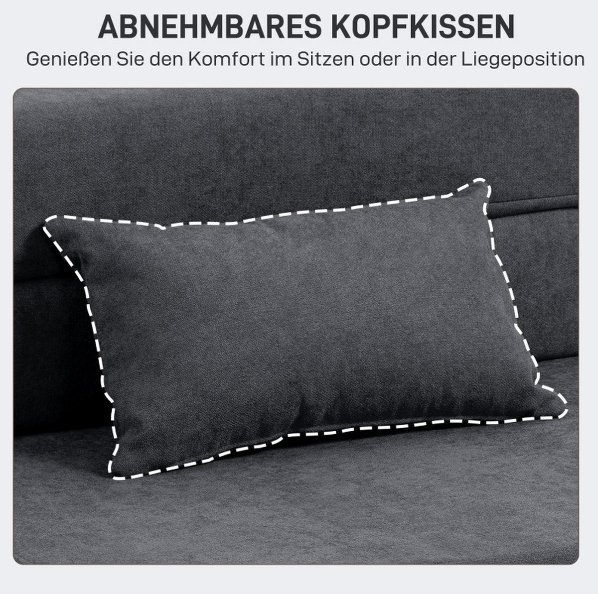 SCHLAFSESSEL 3-in-1 klappbar als Bodensofa, Chaiselongue, Bett 80/80/64 cm Dunkelgrau - Dunkelgrau, Textil (80/64/80cm) - Redom