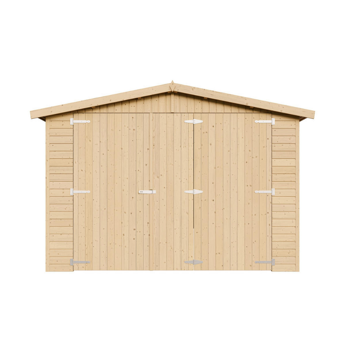 LESENA garaža 15 m² - H222x516x324 cm - Panelna konstrukcija - M101 - naravne barve, les (303/183/493cm) - Timbela