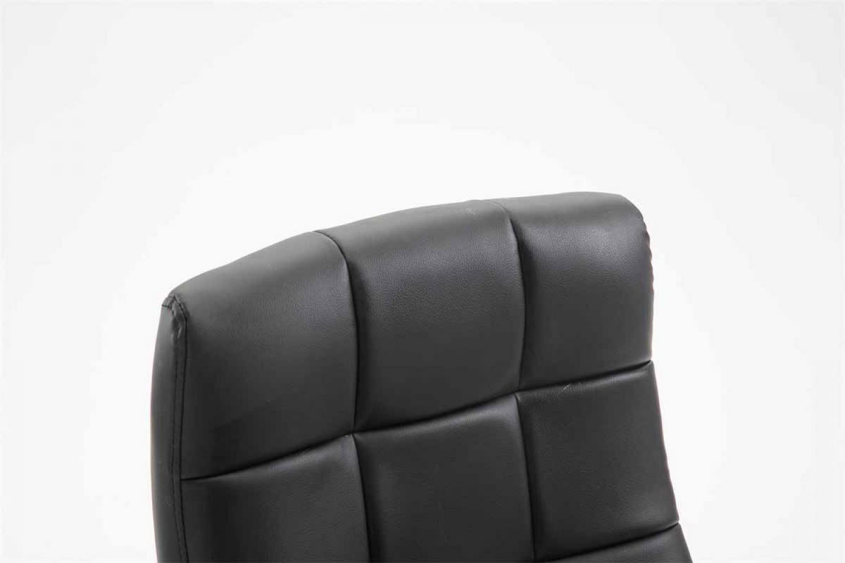 CHEFSESSEL Lederlook schwarz - Chromfarben/Schwarz, Textil/Metall (54/105/51cm) - CLP