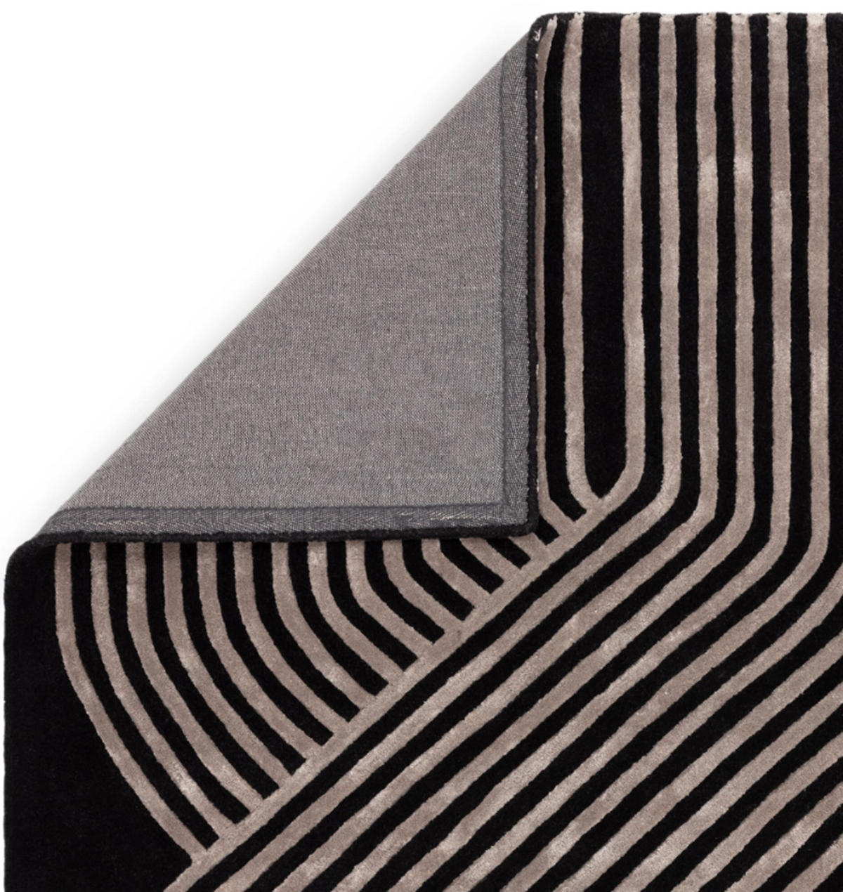 TEPPICH modern handgetuftet Wolle ACME Schwarz 120 x 170 cm - Schwarz, Naturmaterialien (120/170cm) - Novatrend