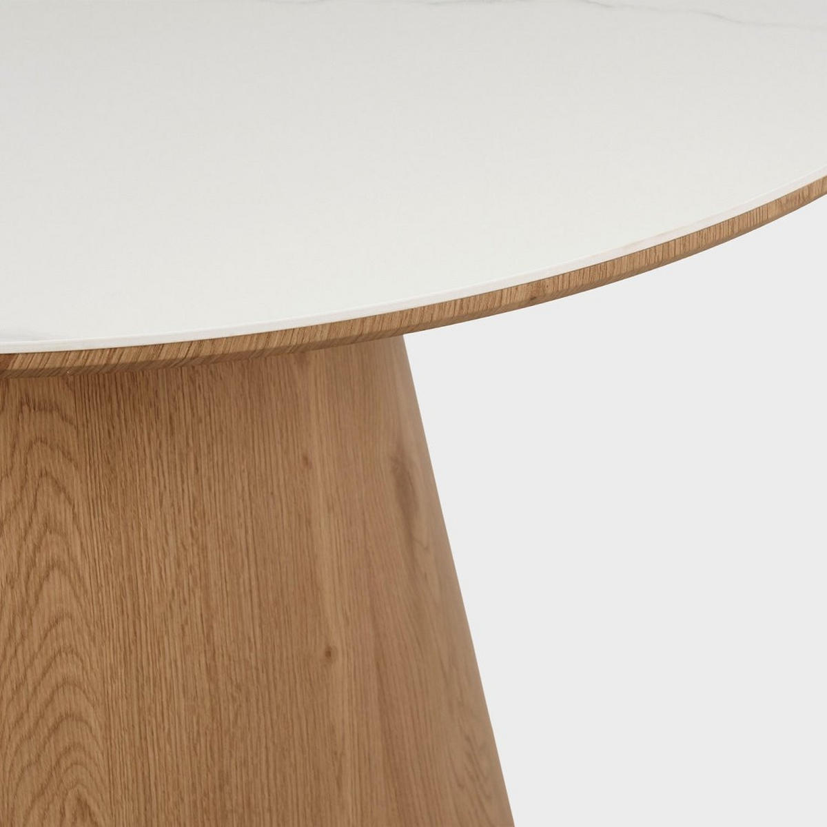 ESSTISCH Gaia Blanco / Natural 115 cm x 75 cm - Weiß, Holzwerkstoff (115/115/75cm)