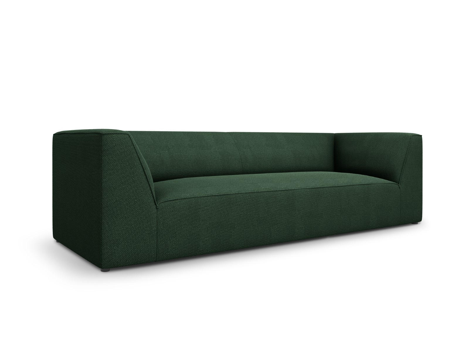 SOFA Ruby aus strukturiertem Stoff grün 3 Sitzplätze - Grün, Textil (93/69/232cm) - Micadoni