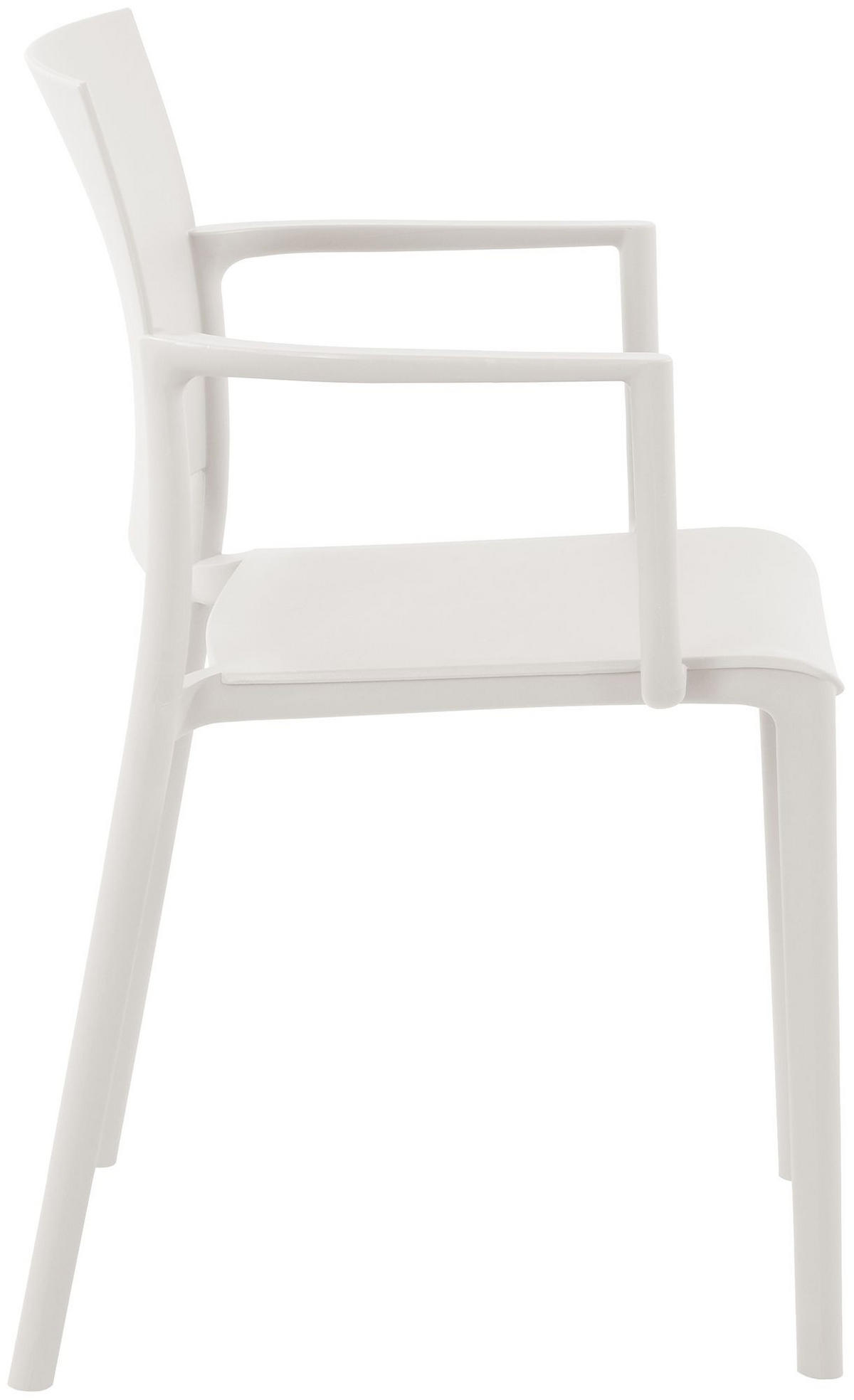 GARTENSTUHL Kunststoff Weiß - Weiß, Kunststoff (57/81/52cm) - CLP
