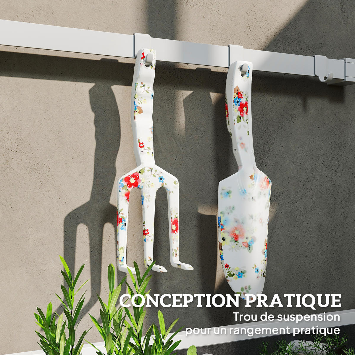 GARTENWERKZEUGSET 3tlg. DE-13838 aus Aluminium - Multicolor, Metall (7/3/26.5cm) - ComfortXL